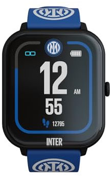 TECHMADE Inter Smartwatch, orologio digitale, schermo rettangolare full touch, chiamate, notifiche, funzione SOS, sport, compatibile con IOS e android (INTER 3)