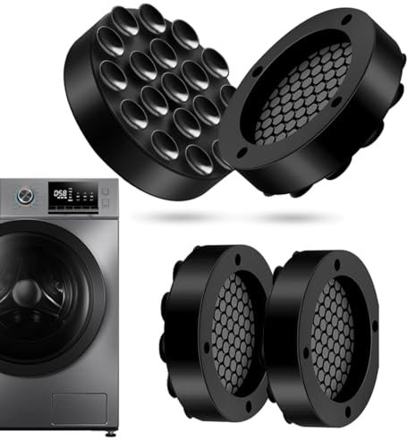 4 pezzi ammortizzatore per lavatrice, cuscinetto di fondo per lavatrice, ammortizzatore universale antivibrazioni, cuscinetto antivibrazioni in silicone, cuscinetto antiscivolo per lavatrice