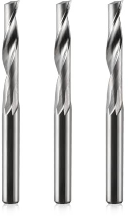 EU_HOZLY - Fresa de 4 mm de vástago único CNC para mango de aluminio de 4 mm, longitud de corte de 22 mm, longitud total de 45 mm, fresadora CNC de aluminio, fresadora CNC, 3 unidades (4 x 22 x 45)