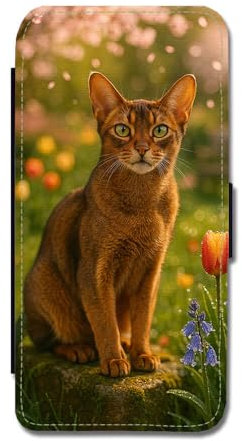Abyssinian Cat Flip Phone Case for Samsung Galaxy S22 Ultra