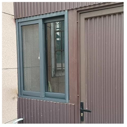 Finestre finestra scorrevoli Finestra a traversa nera a filo, finestra scorrevole orizzontale piccola per bagno, finestre di ricambio per seminterrato per pollaio/garage/ristorante/bagni(WxH 40x20in/1