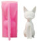 Moldes de silicona para jabón hecho a mano, fondant, silicona, resina, epoxi, diseño de gatos y gatitos