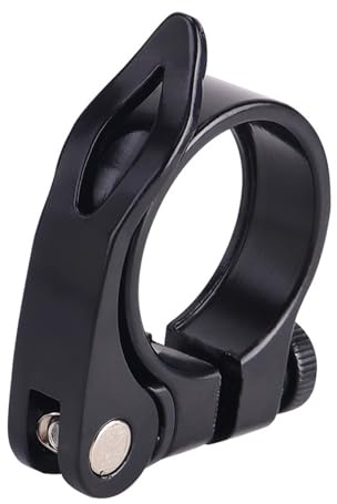 DOUDINGMAO Schnellspannende Fahrradsattelstützenklemme, Fahrradsättel, Sattelklemmen, Aluminiumlegierung, 34,9 mm, Sattelrohr-Clip, Fahrradteil, Schnellspanner, Fahrrad-Sattelstützenklemme