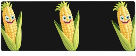 BROLEO Happy Corn Printing Extra großes Mauspad, Computer, Büro, rutschfeste Gaming-Tastatur, verdickte Version, 30,5 x 80 cm