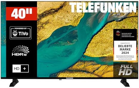 TELEFUNKEN TiVo XF40TP900S Téléviseur 40 Smart TV avec Triple Tuner et 6 Mois HD+ avec téléviseur LED XF40TP900S (2026)