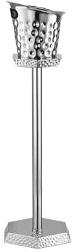 Eiskübel Eisbehälter aus Edelstahl mit Ständer, ideal for Partys, Bars, KTVs, Grillabende und Zuhause Party(Groß)