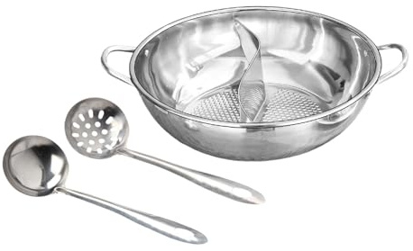 MotiveTech Doppelseitig, Edelstahl, Chinesisch, mit Trennwand für Schlafzimmer, Zuhause, Restaurant Und Wohnbereich, 35cm