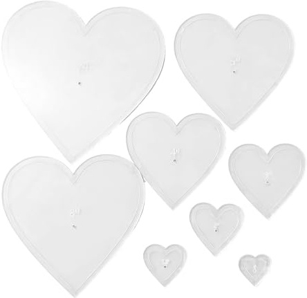 Schablonen für Quilten 8-teiliges Set mit herzförmigen Acryl-Schablonen
