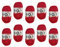 myboshi No.1 Wolle zum Häkeln und Stricken, Schnellstrickgarn, langlebige Mützenwolle, Strickwolle, Häkelwolle, mulesing-frei, 50g, Ll 55m Rot (Chillirot) 10 Knäuel