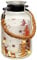 alles-meine.de GmbH XL Glas - Windlicht - LICHT Dekoflasche - 5 Stück LED - Weihnachten - Hirsch im Winterwald - Gold - 20 cm - Flasche - Weihnachtsflasche - Lichterflasche mit B..
