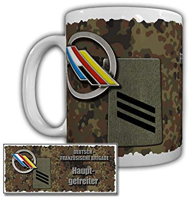 Tasse DEU-FRA Brigade Hauptgefreiter Freundschaft Vertrauen Bundeswehr #29420