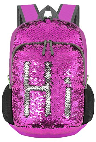Bekahizar Wanderrucksack für Mädchen 20L Faltbarer Rucksack Ultraleicht Klein Reiserucksack Tagesrucksack Daypack für Damen Städtetrips Reisen Camping (lila silber)
