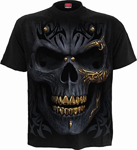 Spiral Black Gold Männer T-Shirt schwarz M 100% Baumwolle Gothic, Horror, Rockwear