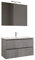 Mama Store Atena Mueble Colgante con Lavabo, Espejo y lámpara LED, Laminado, Gris hormigón, L. 62 X P. 47 X H. 53 Cm