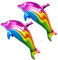 SOIMISS 2pcs Aufblasbarer Delphin Toy Delphin Schwimmen Spielzeug Partei Bevorzugungs Geschenk Spielzeug Meer Strand Schwimmende Reihe Toy