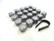 Partsdealers Cache-écrous de roue pour Volvo S60 S80 S90 V50 V60 V70 V90 XC40 XC60 XC70 X90 + cache-boulons 19 mm (alliage gris brillant 16 + 4 + outil)