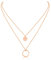 AFSTALR Damen Layered Kette Rosegold Coinkette Multilayer Kette mit Kreisring Anhänger Halskette Geschenk für Frauen