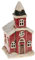 Christmas Cornish Village Pottery Laterne, rote Kirche, Teelichthalter, 15 cm