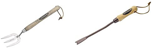 Spear and Jackson 5110WF Traditional Stainless Steel, Long Handled Weed Fork, 12-Inch and 4059NB Elements Dandelion Weeder, 35 x 3.5 x 4 cm