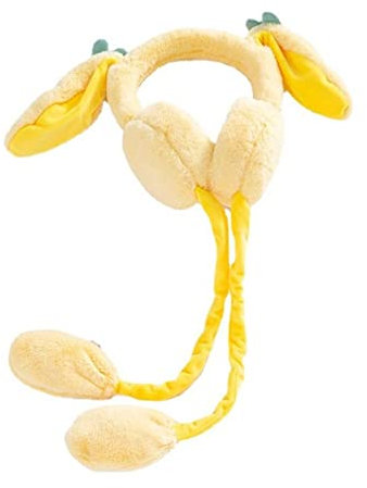 Balakaka Cache-oreilles Hiver Fille, Mignon Épais Chaud Bandeau Cheveux Doublure en Polaire avec Oreilles Mobiles 3D, Coupe-vent Chauffe-oreilles pour École Équitation Ski Extérieur Enfants 3 à 12 ans