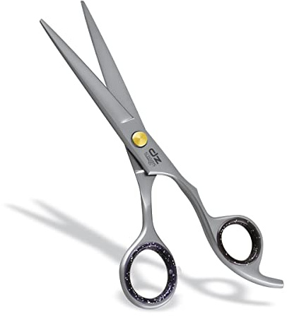 DZ Haarschere Offset Design Scharfe Friseurschere 6 Zoll Haarschneideschere aus Edelstahl (Matt)
