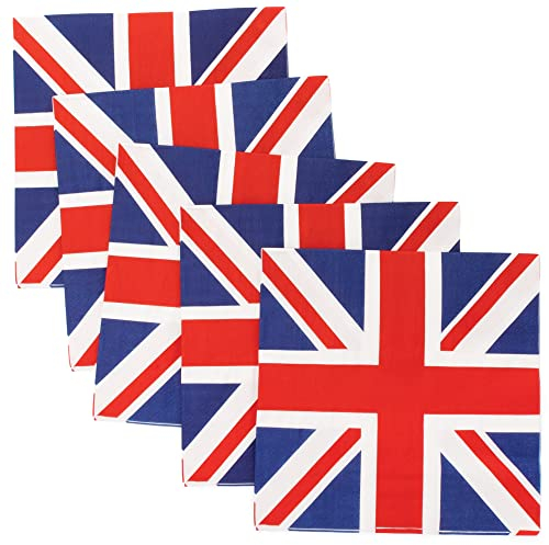 Baker Ross PJ143 Union Jack Papierservietten, 40 Stück, Königskrönung Party und Geschirr, 33 cm x 33 cm