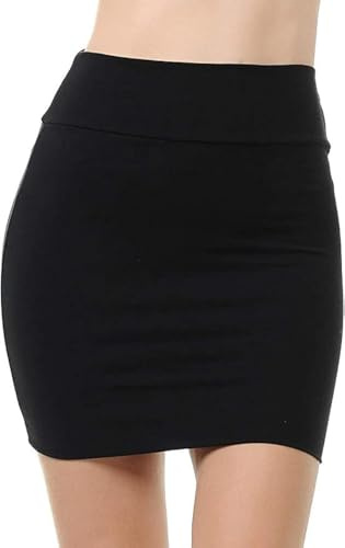 Sweet Hearts Black Mini Pencil Skirt for Women- Bodycon Black Mini Skirt
