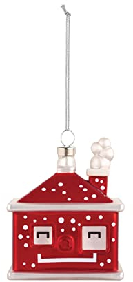 Alessi Decorazione Natalizia in Vetro soffiato Decorata a Mano, Multicolore, 7.5 cm x 5.5 cm x 5 cm