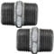 AERZETIX - C65071 - Set di 2 Nipplo uguale maschio-maschio 1x1'' zincato - in ghisa - raccordo tubo per avvitare doppia filettatura - idraulico-riscaldamento installazione di acqua alimentazione