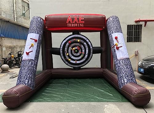 Vinfgoes Inflatable Axe Throwing + Inflatable Ball Toss Target Dart Game (12 Axes+8 Toss ball) For Outdoor/Indoor/Backyard/School/Team Events