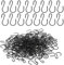 NICKLIN Haken Zum Einhängen 125 Stück Kleine S Haken 26mm Mini Einhängen Haken Metallhaken Anti Rost Schwarz S-haken Ornament S Hooks für DIY Kristallperlen Vorhang Weihnachtsbaumkugeln Hängedekor