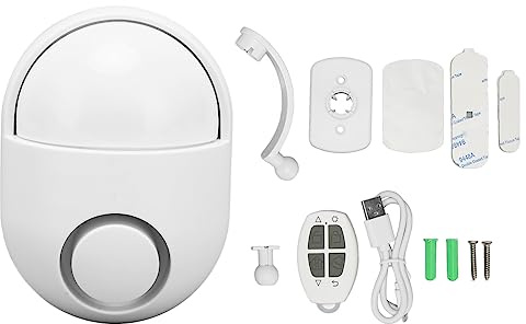 Bewegungsmelder-Alarm, Kabelloser Infrarot-Bewegungsmelder, Alarm für den Außenbereich, Innenbereich mit Fernbedienung, 360° Verstellbarer Winkel, 8 M/26,2 Fuß Reichweite, für