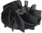 Ventola con Girante Vac 125 0494 Ventola con Girante Sottovuoto in ABS Nero per Soffiatore Elettrico Toro Vacs