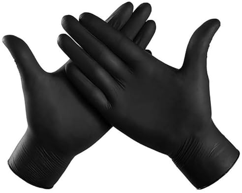 Gedikum Nitrilhandschuhe Schwarz, puderfreie Einweghandschuhe BLACK, Größe: S - 1000 Stück, deckende undurchsichtige schwarze Farbe, latexfreie Einmalhandschuhe (L)