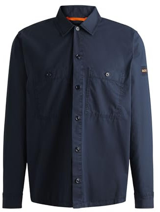 BOSS Mens Overshirt Dark Blue M
