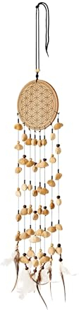 Sonic Energy Flower of Life Kenari Chimes – 60 cm, 8 Schnüre – Traumfänger für Feng Shui, Dekoration, als Geschenk (SKFOLM)