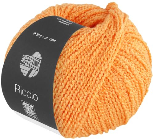 LANA GROSSA Riccio | Kuschelweiches, strukturiertes Garn aus Pima Baumwolle | Handstrickgarn aus 84% Baumwolle & 16% Polyamid | 50g Wolle zum Stricken & Häkeln | 110m Garn FB 13