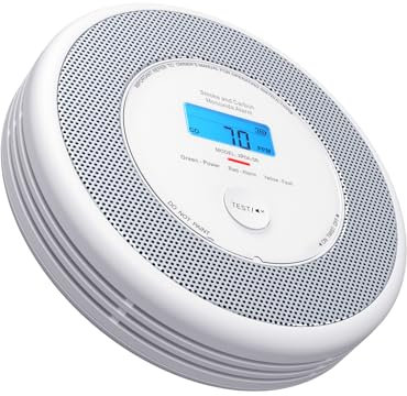 X-Sense Combination Smoke and Carbon Monoxide Alarm with English Voice Alerts, Smoke Alarm for Home with Replaceable Battery, XP0A-SR, 1-Pack