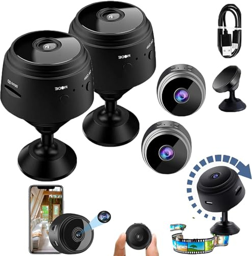 Niblido Camtrix Magnetic Mini Security Camera, Mini 1080p Camera HD Wireless Magnetic Security Camera, Mini Camera Wireless WiFi Hidden Camera for Home Indoor,Secret House Camera (2PC)