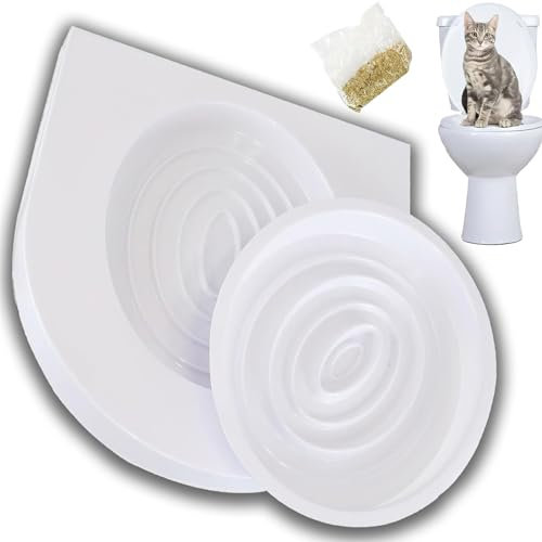 Buystarget Cat Toilet Seat Toilet Training Kit System Kitty Kitten Potty Train Cat Kitty Litter Pet Trainer Hygienic Box Odourless Plastic Cat Toilet Tray Step By Step Training Guide Catnip Included