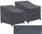 F&J Outdoors Garten Stuhlabdeckungen Lounge Stuhl Schaukelstuhl Adirondack Stuhlabdeckung wasserdichte schützende Sofa Abdeckung Outdoor Grau Verandas Patio Möbel Abdeckungen, 84x86x65/82cm,2 Stück