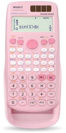 Scientific Calculators, IPEROT Pink Scientific Calculator 417 Function, Desktop Math Solar Calculators School Supplies Suitable for High School and College Students Algebra and Other Math Textbooks