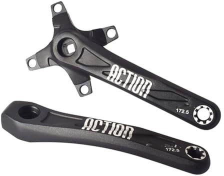 HOUSON 172.5mm Fahrradkurbel, Mountainbike Kurbel Vierkant-Kurbelgarnitur Aluminiumlegierung Kurbel für Fahrrad, Mountainbike, Rennrad