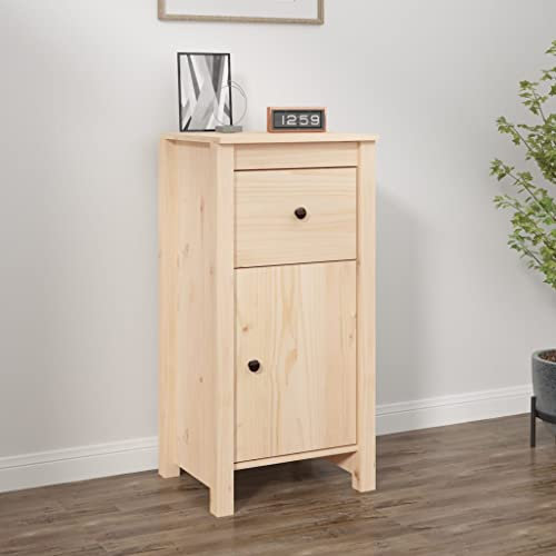 FARBUROI Sideboard 40x35x80 cm Massivholz Kiefer,Multifunktionales Sideboard aus Kiefernholz mit Stauraum Perfektes Wohnzimmermöbel Schränke