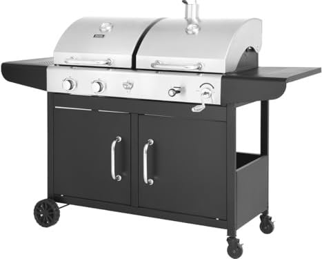 Habitat et Jardin Barbacoa de Gas y carbón Western 2 en 1 - Negra