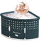 locwanot Fächerförmige faltbare Badewanne, tragbare Badewannen für Erwachsene und Kinder, freistehend, zusammenklappbar, Whirlpool-Badewanne, Spave-Spar-Eckbadewanne, Grün
