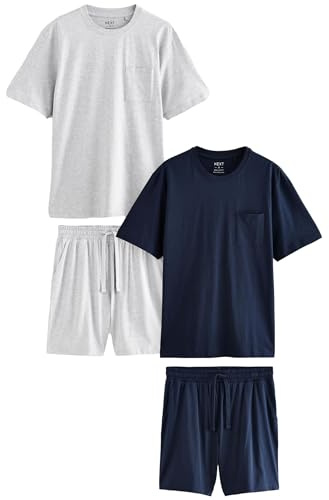 NEXT Herren Jersey-Schlafanzugshorts, 2er-Pack