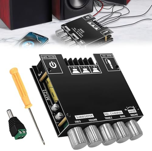 Bluetooth HiFi-Verstärker: WIYETY 2.1-Kanal Stereo Audio Amplifier, Digital Power Amplifier Board mit 50W x 2 +100W für Heimkino, Auto und Outdoor-Partys