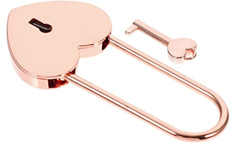 QUMIIRITY Cadenas Forme de Cœur avec Clé pour Bagages et Journaux Cadenas à Souhaits pour Couples Boîte à Bijoux