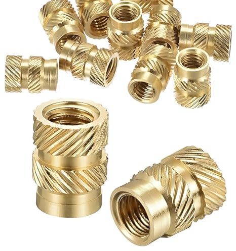 KYLOS M2 Gewindeeinsatz, 100 Stück Einpressmuttern, Messing Einbettung Muttern Rändelmuttern, M2×4×3,5 Mm, Threaded Inserts Für Kunststoffteiledurch Wärme Oder Ultraschall In 3D-Drucker Teile